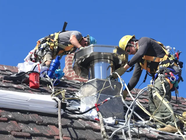 Protective chimney cap installed by Groton Chimney Sweep in Groton, MA