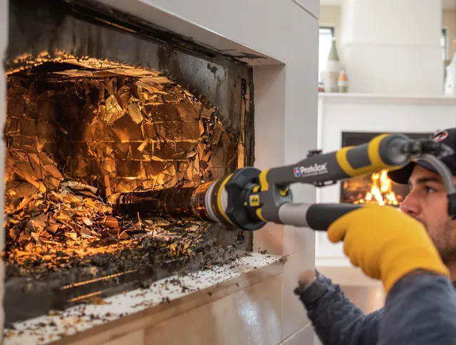 Professional chimney cleaning by Groton Chimney Sweep in Groton, MA