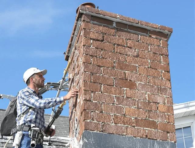Brickwork for a chimney rebuild by Groton Chimney Sweep in Groton, MA