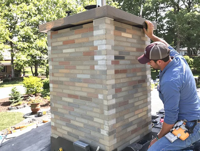 Groton Chimney Sweep completing a modern chimney remodel in Groton, MA