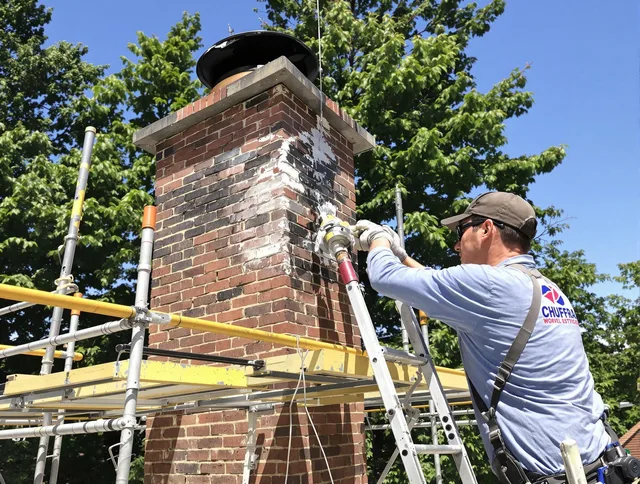 Structural chimney repair by Groton Chimney Sweep in Groton, MA