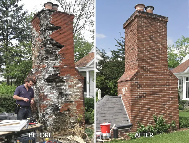 Groton Chimney Sweep performing a full chimney restoration in Groton, MA