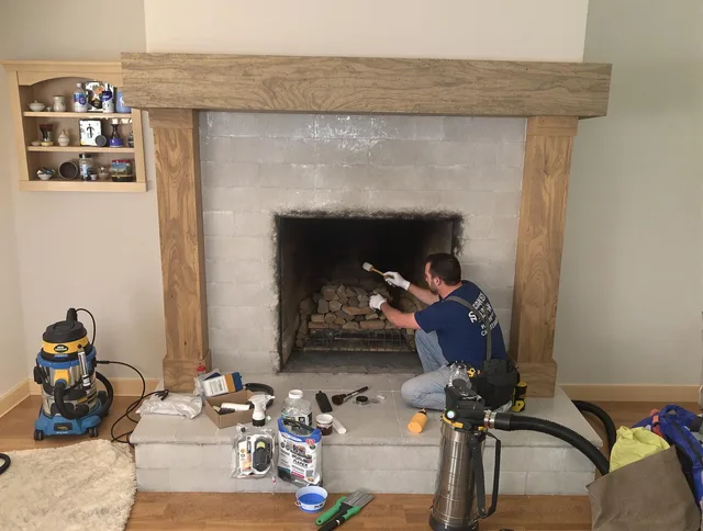 Detailed creosote removal process by Groton Chimney Sweep in Groton, MA