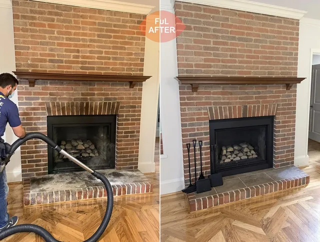 Groton Chimney Sweep carefully sanitizing a fireplace in Groton, MA