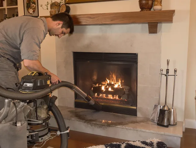 Routine fireplace upkeep by Groton Chimney Sweep in Groton, MA